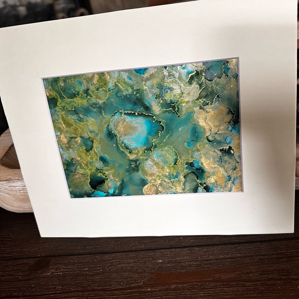 Handcrafted original abstract alcohol ink wall art painting - Picture 5 of 10